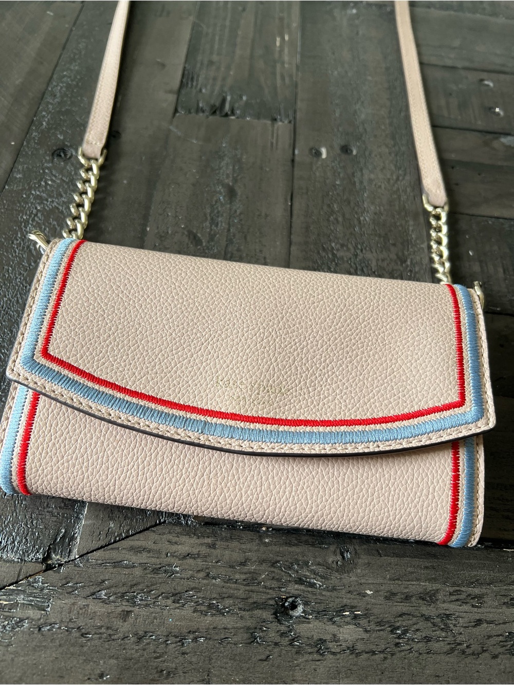 Kate Spade New York Eva Embroidered Wallet on a Chain